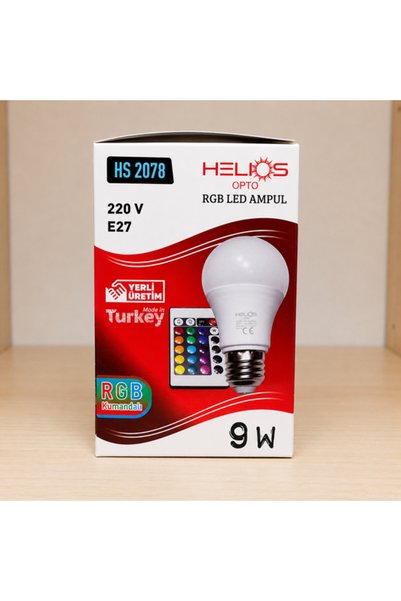 Helios OPTO RGB LED AMPUL 9W 220V E27