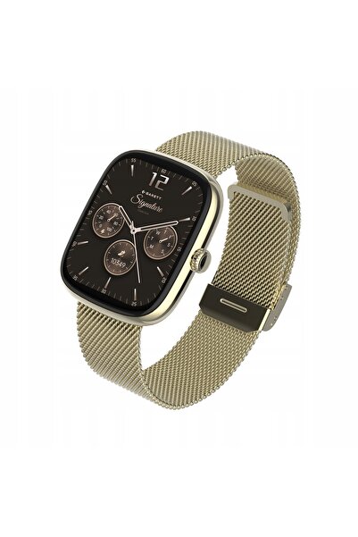 GARETT Smartwatch Flow Złoty AMOLED 1,75 " Apeluri Bluetooth IP68