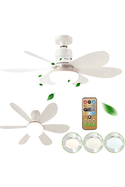 bedee Ventilator de tavan cu lumină și telecomandă, 52cm