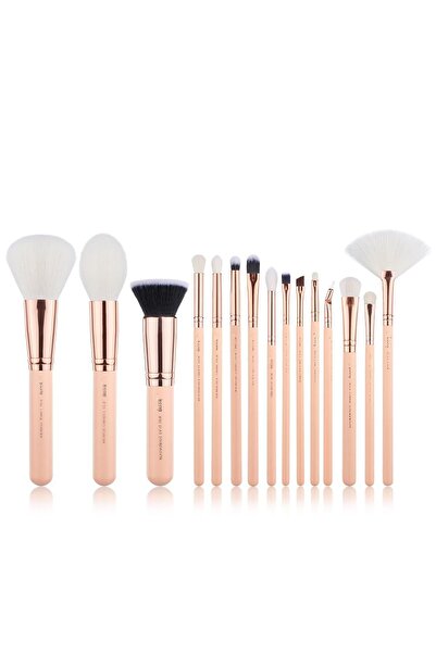 Jessup T444 CLASSIC CHRYSALID Set de 15 pensule pentru machiajul feței și al ...