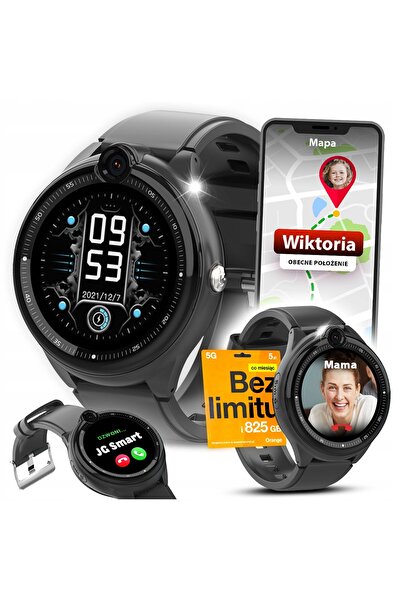 JG Smart Ceas inteligent pentru copii, Ceas-telefon, GPS, Apel video, Cameră ...