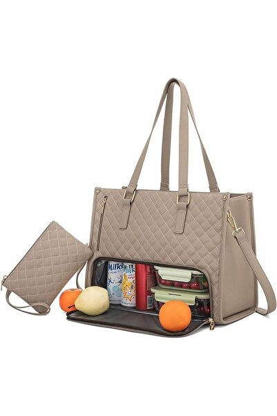 GENERAL 15.6 Inch 2-in-1 Combo Lunch Bag, 2-in-1 Tote Bag with Lunch Compartm...