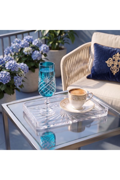 AKDEN STORE Crystal Colorful Coffee Water Glass - Champagne Glass 180Cc