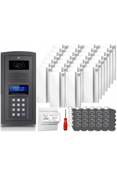 Elfon 30x Unifon OP-255R-G Sistem de interfonie digital montat pe perete, cu ...
