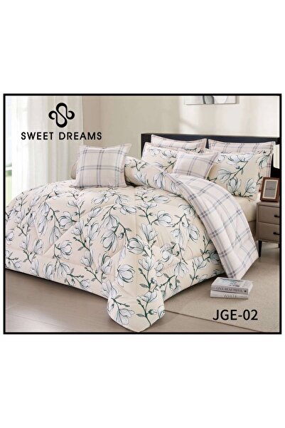 BIET ALMAFROSHAT Duvet Cover Set with 8 Pieces of New Quilted Double-Sided Mi...