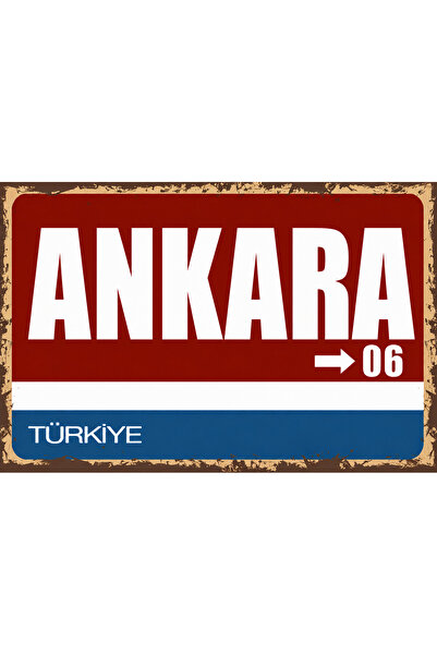 Lucena Ankara 06 Metalni zidni znak Retro Vintage Dekorativna gradsko ploča