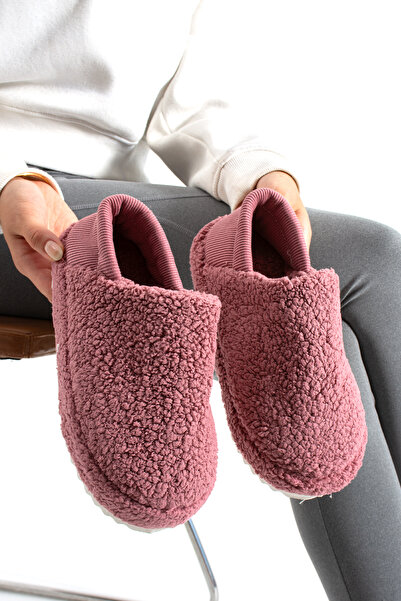 ModaMert Women's Dusty Rose Comfortable and Useful Home Shoes with Elastic Ba...