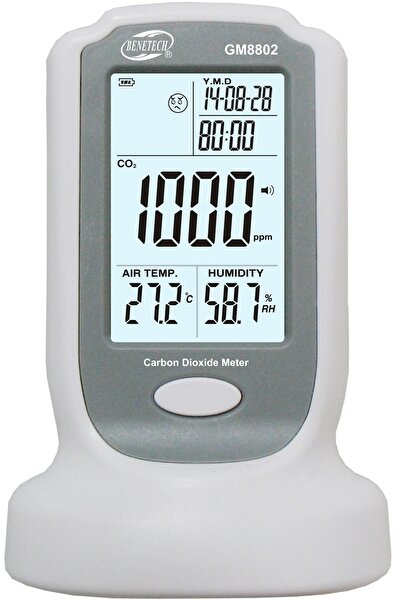 Benetech Contor de monoxid de carbon cu senzor dublu, detector de poluare, se...