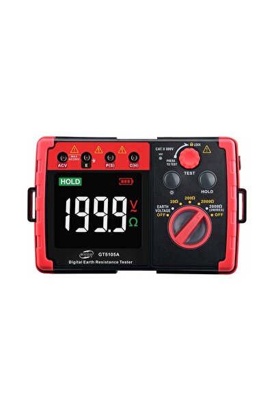 Benetech Tester de rezistență la împământare, multimetru digital, LCD + ștech...
