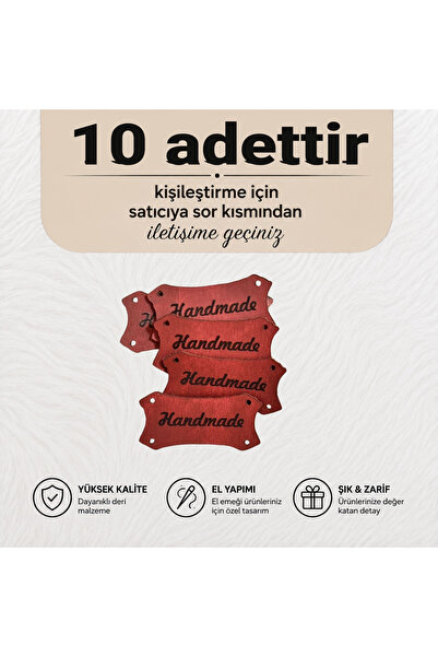 10 adet deri etiket