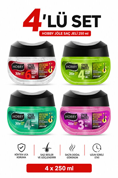 Hobby Saç Jölesi Style Protect 4'lü Karma Set ile Tarzını Kendin Belirle