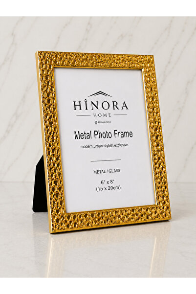 Hinora Metal Photo Frame Honeycomb Pattern Decorative Desktop Picture Frame –...