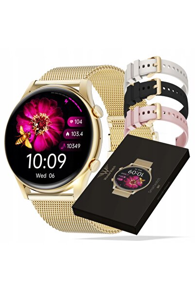 WonderWatch SMARTWATCH CEAS DE DAMĂ APELURI NOTIFICAȚII SMS AURIU
