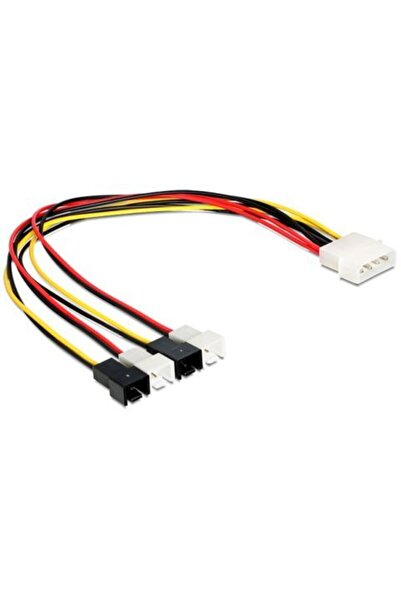 DELOCK Καλώδιο τροφοδοσίας Molex 4-πιν αρσενικό σε 4x ανεμιστήρες 2-πιν 30 εκ...