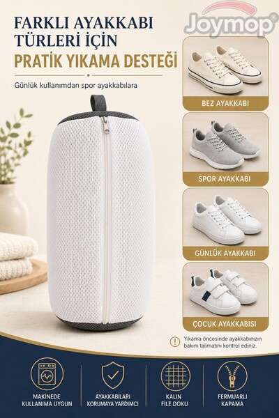 JOYMOP Premium Ayakkabı Yıkama Çantası Hızlı Kuruyan Tüy Bırakmayan Kalın Fil...