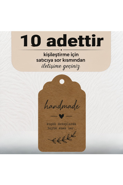 10 adet kraft kağıt etiket