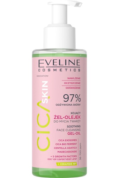 Eveline Cica Skin Soothing Facial Cleansing Gel-Oil 145ml