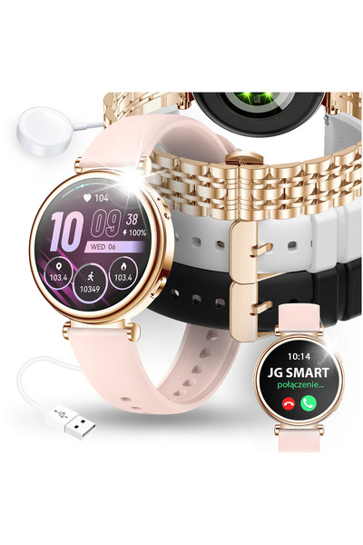 JG Smart SMARTWATCH DE DAMĂ MENIU APELURI CALITATE SUPERIOARĂ BRĂȚARĂ AURIE F...
