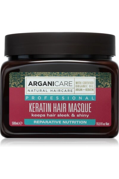 Arganicare Masca de păr cu cheratină, masca hrănitoare pentru păr 500ml