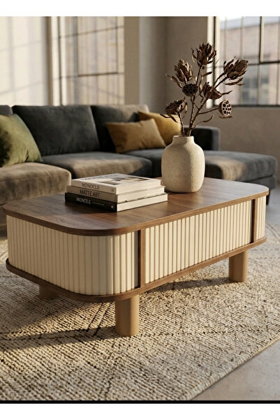 Bohem Orta Sehpa-90X60 Cm Kahve Rengi