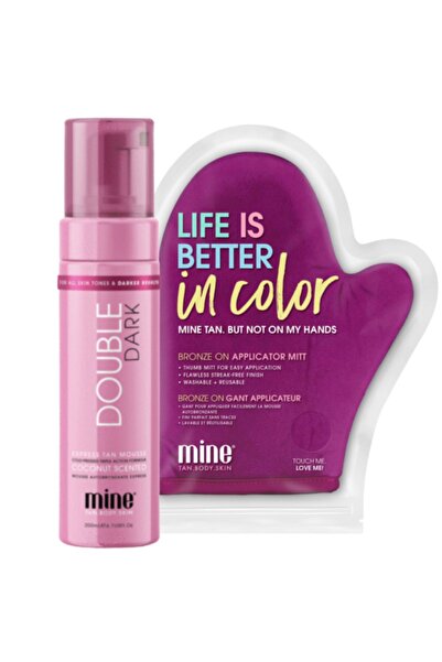MINETAN Spumă autobronzantă dublu-negru + Mănușă