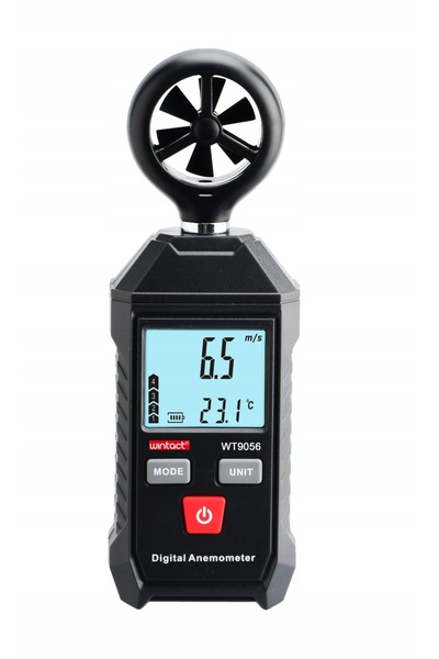 Wintact ANEMOMETRU, CONTOR DE VÂNT, TIPARATOR DE VÂNT, MĂSURĂ TEMPERATURA VÂN...