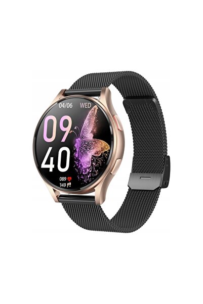 Lazird Ceas Smartwatch Femei ECG Glucoză HRV IMC AMOLED Tensiune arterială Ap...