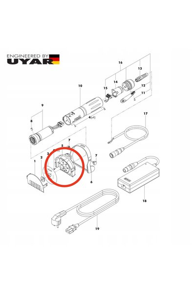 UYAR Cap pentru cuțite kebab seria iCut-1/2 80mm