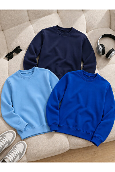 DAMGA JEANS 3 Pieces Men's Trendy Comfortable Fit Daily Sweatshirt