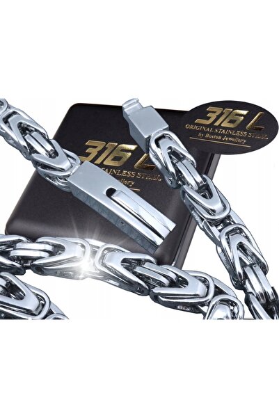 Boston Jewellery Colier gros de argint cu împletitură regală