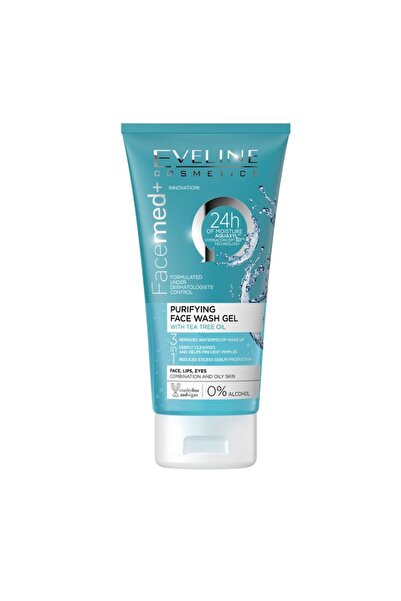 Eveline Gel de curățare facială purifiant pentru ten mixt și gras cu ulei de ...