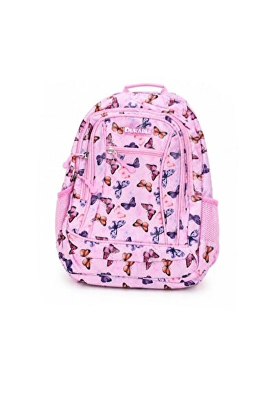 MASHASHOP Rucsac școlar pentru fete, model Fluturi, DURABIL, roz deschis, 6-8...