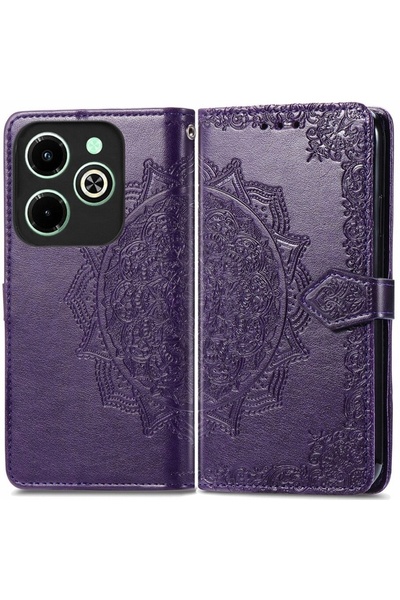 ERBORD Husă tip portofel pentru Infinix Hot 40i, model Mandala