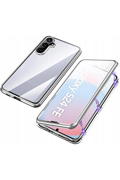 ERBORD Husă magnetică DUAL GLASS pentru Galaxy S24 FE, protecție cameră, sticlă.