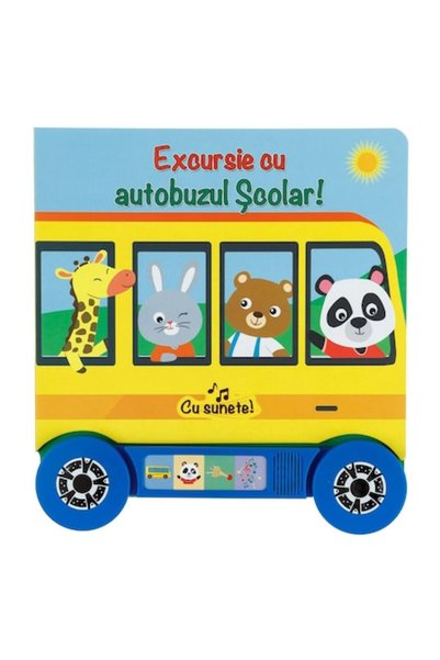 OEM Carte sonoră 'Excursia cu autobuzul școlar' 21.5x23.5cm - 4F