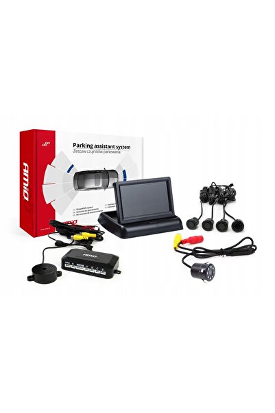 AMIO Kit senzor TFT02 de 4,3 " cu cameră HD-307-IR, 4 senzori, negru, "GOLD"