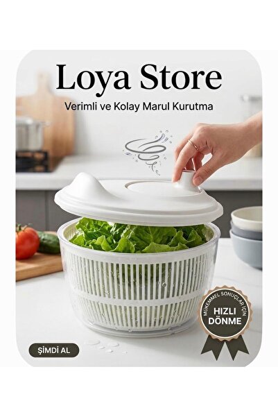 IKEA LOYA STORE UPPFYLLD SALATA KURUTUCU BEYAZ