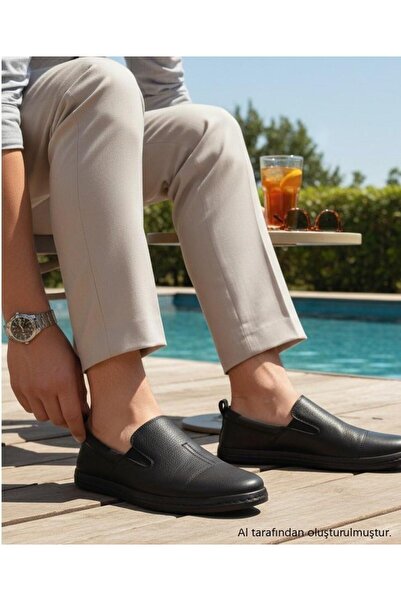 JAMES FRANCO Jf-2320 Men's Genuine Leather Daily Comfort Slip-On Shoes