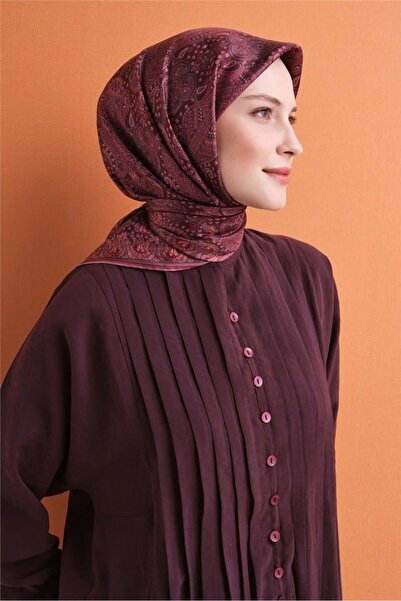 Armine İpek Eşarp 2027 Kış - 9631-33 Koyu Bordo Sura