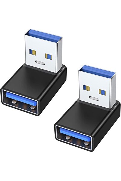 GENERAL محول USB 3.2 بزاوية 180 درجة، وصلة توصيل USB A ذكر الى انثى بسرعة 10 ...