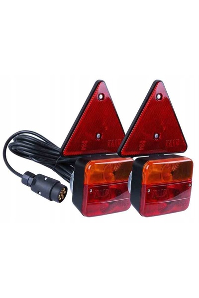 Carmotion Set de stopuri cu reflectoare triunghiulare, cu prindere magnetică ...