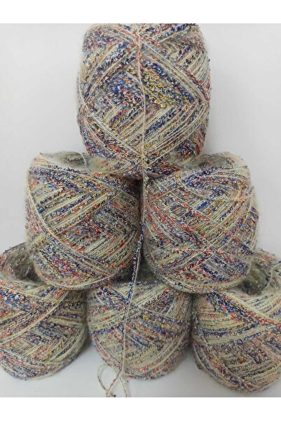 İPEK YÜN İPLİK DÜNYASI Fir de tricotat Angora (galben deschis, multicolor) 100gr