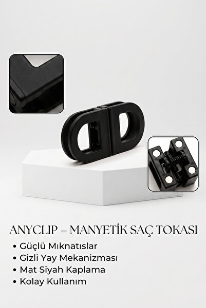 AURRARİ Black Magnet 2-Piece Magnetic Buckle