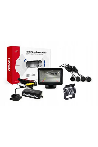 AMIO Kit senzori de parcare TFT01 4.3 " cu cameră HD-501-IR, 4 senzori, negru