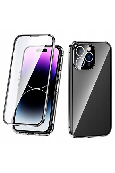 ERBORD Husă magnetică DUAL GLASS pentru iPhone 16 Pro, protecție cameră, sticlă.