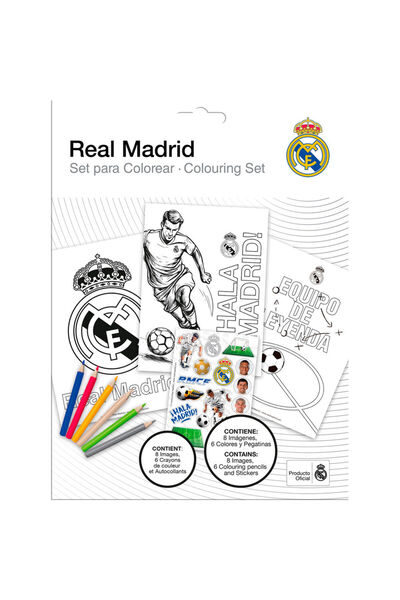 KIDS LICENSING Real Madrid Sticker Colouring set