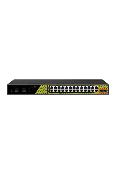 ViDiLine Switch PoE 24 porturi pentru camere cu fibră optică ViDi-F2422GE