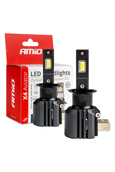 AMIO Becuri LED auto X4 Seria Aviator H3 6500K Canbus