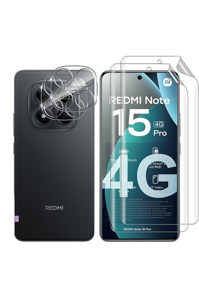 aheaks واقي شاشة جيلاتيني لهاتف Xiaomi Redmi Note 15 Pro 4G، جيلاتين رقيق وحم...