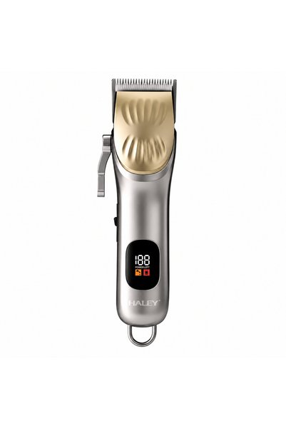 OEM Mașină Profesională de Tuns HALEY HY-4510, Lamă Ceramică, 5 Trepte de Tăiere, Acumulator 1200mAh, Autonomie 120 Min, Încărcare USB Type-C, Display Digital